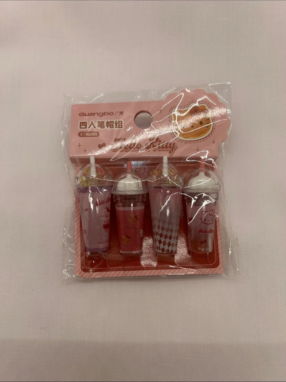 Sanrio Pink Hello Kitty Pen Cap Set